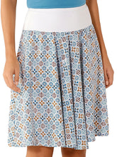 Pull on Patterned Summer Skirt Plus Size 20, 22,24,26 knee length Aztec tile 689