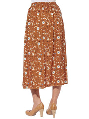 Women’s pull on elasticated Summer skirt plus size 18 20 22 24 28 30 Floral 721