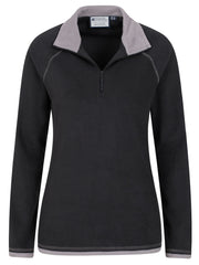 Womens Jumper Cream Fleece Top Plus size 26 28 32 Pullover Black half zip top611