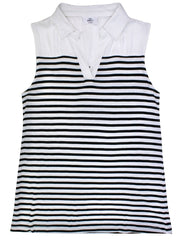 White Striped Nautical Top Plus Size 18/20 22/24 26/28 Sleeveless T-shirt 738