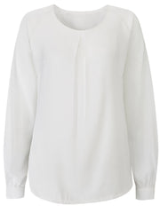 Ivory Crepe Blouse Plus Size 18/20, 24, 26, 26/28 Cream Shirt Chiffon Top 734