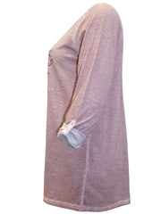 Pink Embellished Top Plus Size 34/36 Diamanté Jersey Silver Star Stud 571