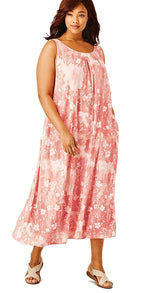 Woman Within Summer Dress Size 18/20 22/24 Maxi plus 34/36 Crinkle fabric 501