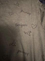 Black Grey Cotton Jersey Print Top Size 14/16 Plus Size 18/20 22/24 26/28 670