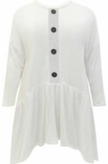 Womens Tunic Top plus size 20 22/24 26/28 30/32 34/36 Cream, Brown, Blue. Evans