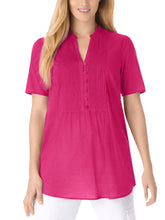 Woman Within Pink Cotton Blouse Plus Size 18/20 22/24 26/28 36/38 New Shirt 655