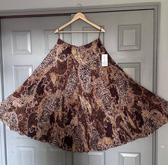 Pull on Floaty Maxi Skirt Plus Size 18 20 24 Cotton Paisley 749