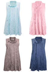 Sleeveless Tunic Plus Size 18/20 22/24 26/28 30/32 Longline Top Navy Pink Green