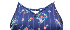 Navy Floral Strappy Cami Top Size 16 18 20 22/24 26/28 30/32 New Jersey Swing