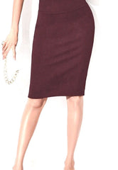 Pull on Burgundy Skirt Size 14 16 18 20 Elasticated smart work office wear 660