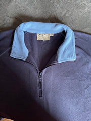 Womens Navy blue Fleece Jumper Plus size 24 26 28 Half Zip pullover 606