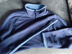 Womens Navy blue Fleece Jumper Plus size 24 26 28 Half Zip pullover 606