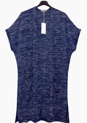 Women’s Navy Cardigan Plus Size 16 18 20 22 24 26 Blue Stretch jersey 393