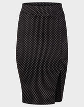 Pull on Ladies Dotty Pencil Skirt 12 14 16 sizes Elasticated office wear 102