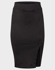Pull on Ladies Dotty Pencil Skirt 12 14 16 sizes Elasticated office wear 102