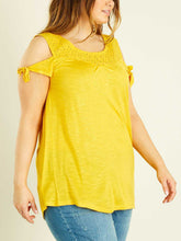 Yellow Lace Top Plus Size 16/18 20/22 24/26 28 Broderie Anglaise Shirt 783