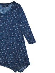 Cotton mix Jersey Top Plus Size 18/20 22/24 26/28 30/32 BLUE STARS T-shirt (816)