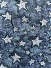 Cotton mix Jersey Top Plus Size 18/20 22/24 26/28 30/32 BLUE STARS T-shirt (816)