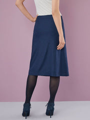 Reversible Skirt Plus Size 22 24 26 Blue Lined Floral Print Skirt Polka dots 743