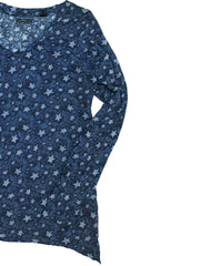 Cotton mix Jersey Top Plus Size 18/20 22/24 26/28 30/32 BLUE STARS T-shirt (816)