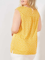 Kiabi Yellow Printed Top Plus Size 18/20 22/24 26/28 30/32 New Ditsy Floral 764