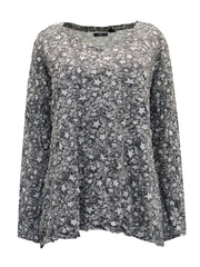 Cotton mix Jersey Top Plus Size 18/20 22/24 26/28 30/32 GREY STARS T-shirt (815)