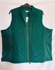Ladies Quilted Gilet Jacket Plus Size Green body warmer pockets 741