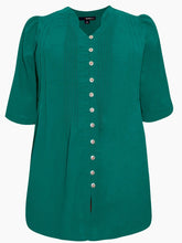 Roamans Blouse Plus Size 18/20 22/24 28 30 Ladies Button Shirt Green Tunic 418