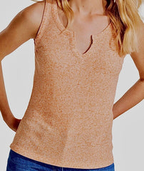 Women’s Linen Blend Sleeveless Top Plus Size 20 22 24 26 Peach Vest 682