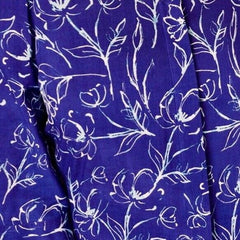 Woman Within A line Blouse Top Size 14/16 18/20 38/40 Blue Print Shirt 496