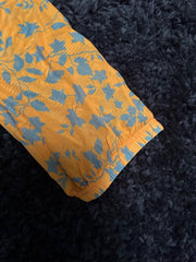 Orange mesh Floral Top Plus Size 20 22 24 26 Stretchy Sheer Blouse 668