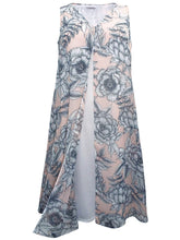 Ex Evans Pink Floral Dress Sleeveless Size 16 Special occasion party evening 536