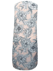 Ex Evans Pink Floral Dress Sleeveless Size 16 Special occasion party evening 536