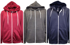 Womens Hoody Plus Size 14/16 18/20 22/24 26/28 30/32 Zip Up Jacket Grey Navy Red