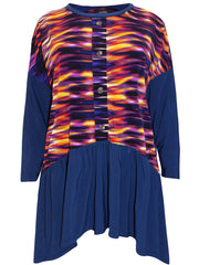 Womens oversized tunic plus size 20 22/24 26/28 30/32 smock top (545A multi)