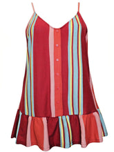 Strappy Peplum Top Size 14/16 18/20 Summer Vest Jersey Cami Red 794