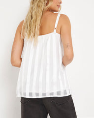 Sleeveless Ivory Top Plus Size 18 22 24 26 28 30 Occasion Layered Camisole 795