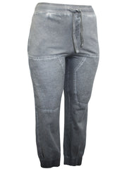 Pull on Light Grey Casual Trousers Plus Size 18/20 22/24 30/32 34/36 Cotton 674