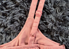 Pink Cami Vest Plus Size 16 18 20 24 26 28 30 32 Chiffon Jacquard Layer Top 788