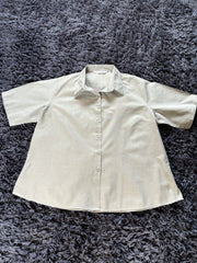 Women's Grey Short Sleeve Shirt Plus Size 18 20 22 24 26 28 30 Silver Blouse 787