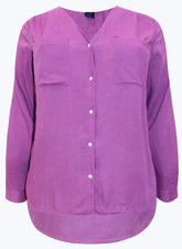 Women’s Pink Shirt plus size 16, 18/20, 24/26, Roll Tab Blouse Top Dip hem 422