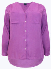 Women’s Pink Shirt plus size 16, 18/20, 24/26, Roll Tab Blouse Top Dip hem 422