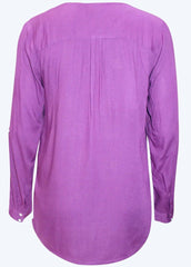 Women’s Pink Shirt plus size 16, 18/20, 24/26, Roll Tab Blouse Top Dip hem 422