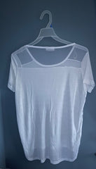 Ladies White & Silver Striped Mesh Top Plus Size 24/26Women’s Jersey Tee 486