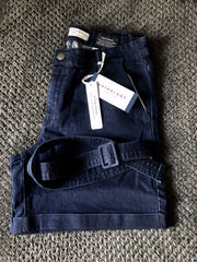 Women’s Stretch Denim Shorts Plus Size 18 20 22 elasticated Blue Navy New 485