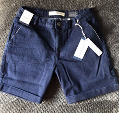 Women’s Stretch Denim Shorts Plus Size 18 20 22 elasticated Blue Navy New 485