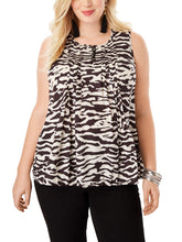 Womens Black and White Top 14,16, Plus Size 20,22,30,32, Sleeveless Blouse 646