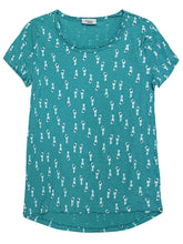 Pure Cotton Toucan Bird Top Plus Size 14/16 18/20 22/24 26/28 Teal T-shirt 648