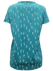 Pure Cotton Toucan Bird Top Plus Size 14/16 18/20 22/24 26/28 Teal T-shirt 648
