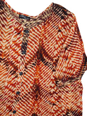 Womens longline blouse Plus size 26/28 animal print Crinkle Tribal Tunic New 568